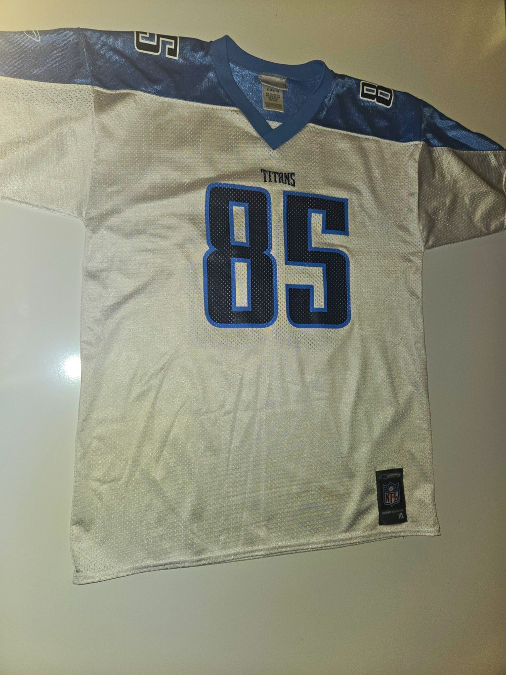 Vintage Reebok Tennessee Titans Derrick Mason #85 NFL Jersey Mens XL Blue White